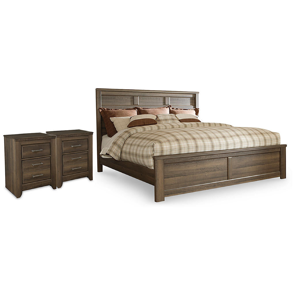 Juararo King Panel Bed and 2 Nightstands Signature Design by Ashley® Uncategorized