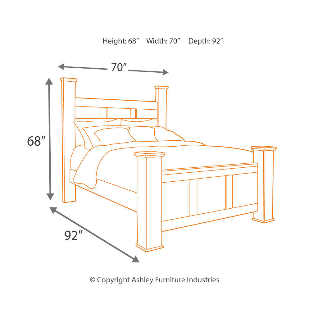 Juararo Queen Poster Bed, Dresser and Mirror Signature Design by Ashley® Uncategorized
