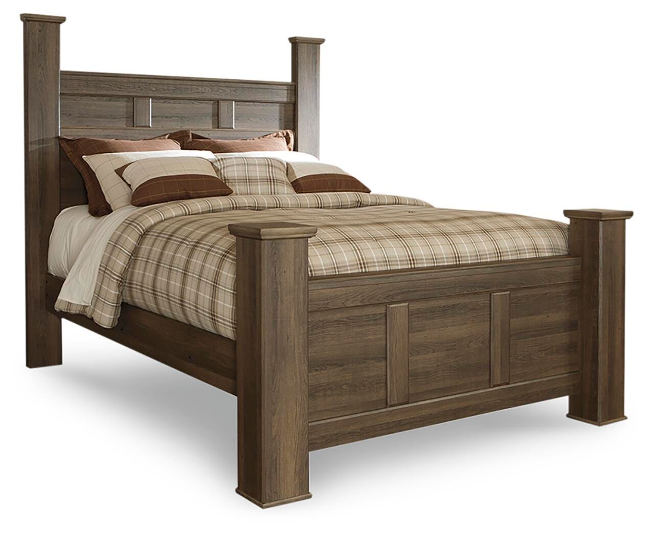 Juararo Queen Poster Bed, and 2 Nightstands
