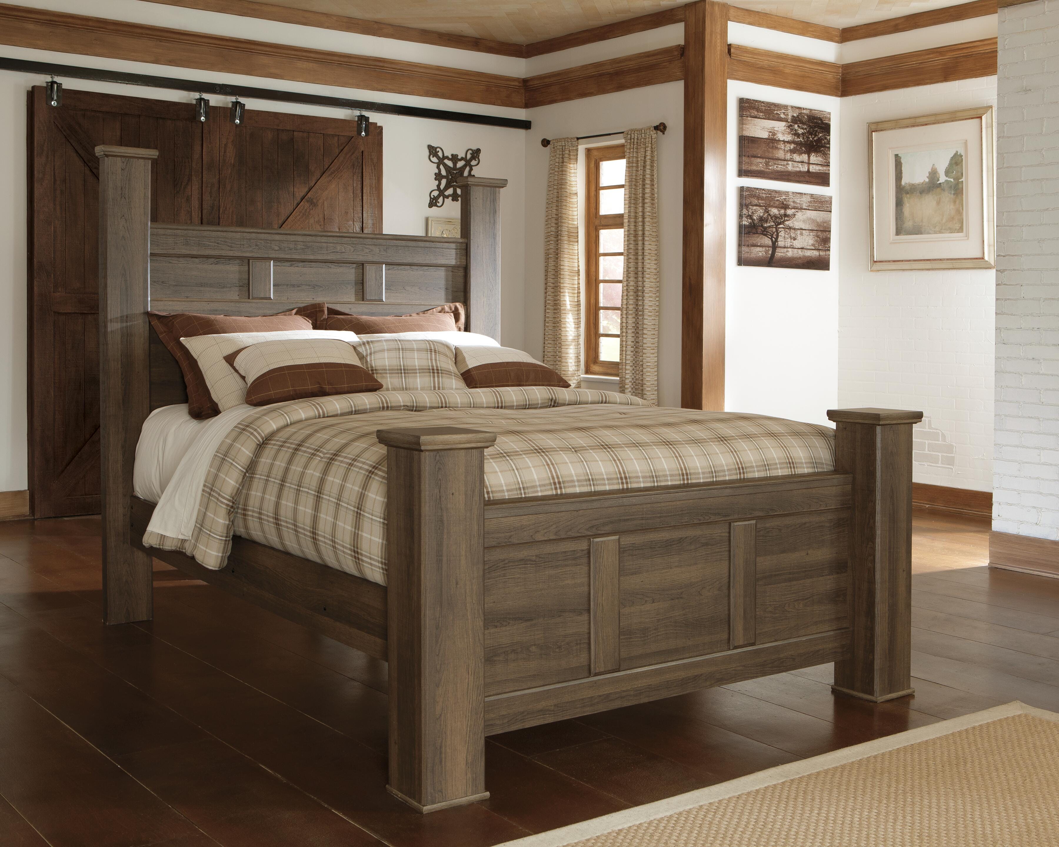 Juararo Queen Poster Bed, Dresser and 2 Nightstands
