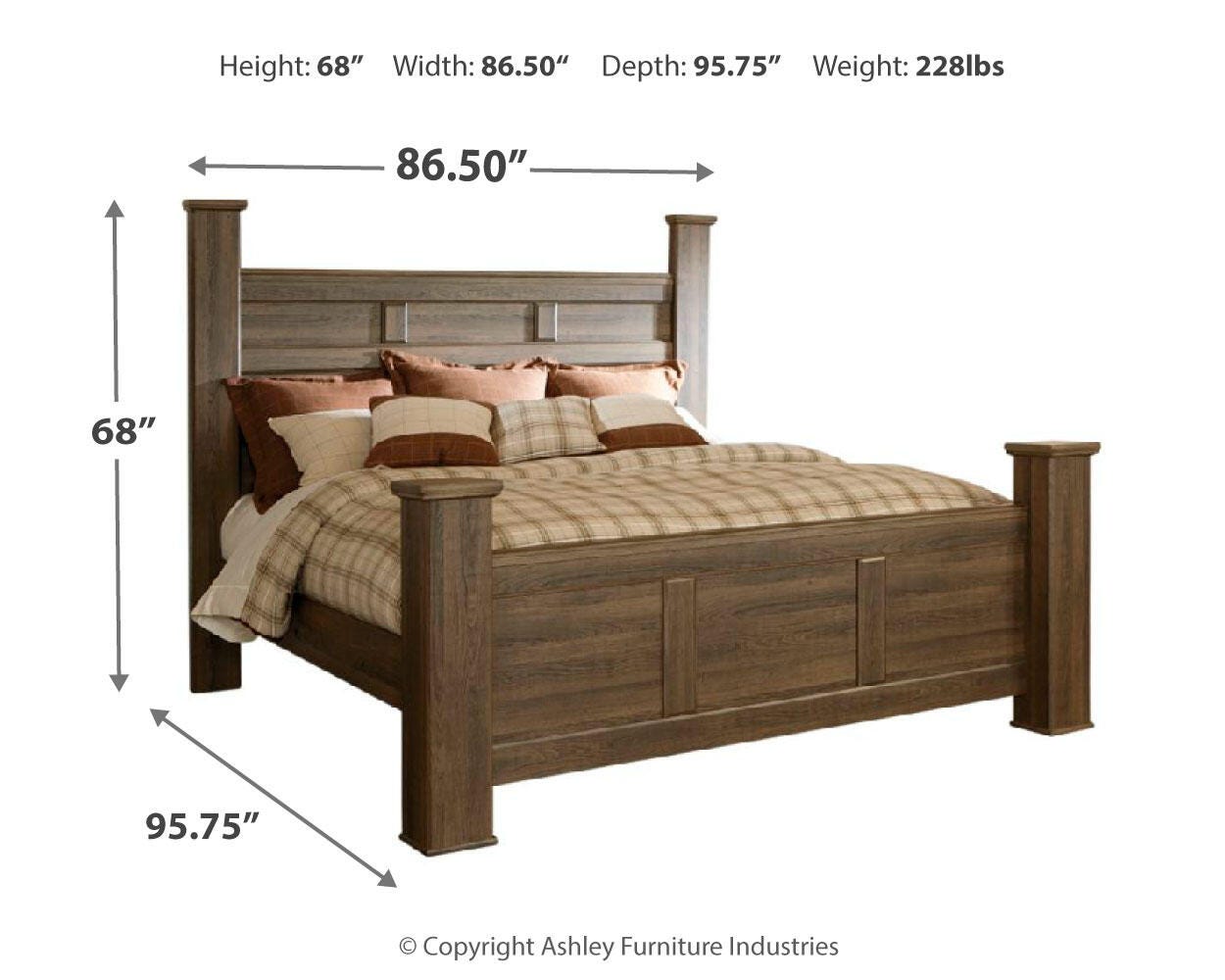 Juararo King Poster Bed and 2 Nightstands — 3-Piece Set Signature Design by Ashley® Bedroom