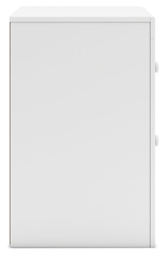 Mollviney Twin Panel Headboard with Mirrored Dresser and 2 Nightstands