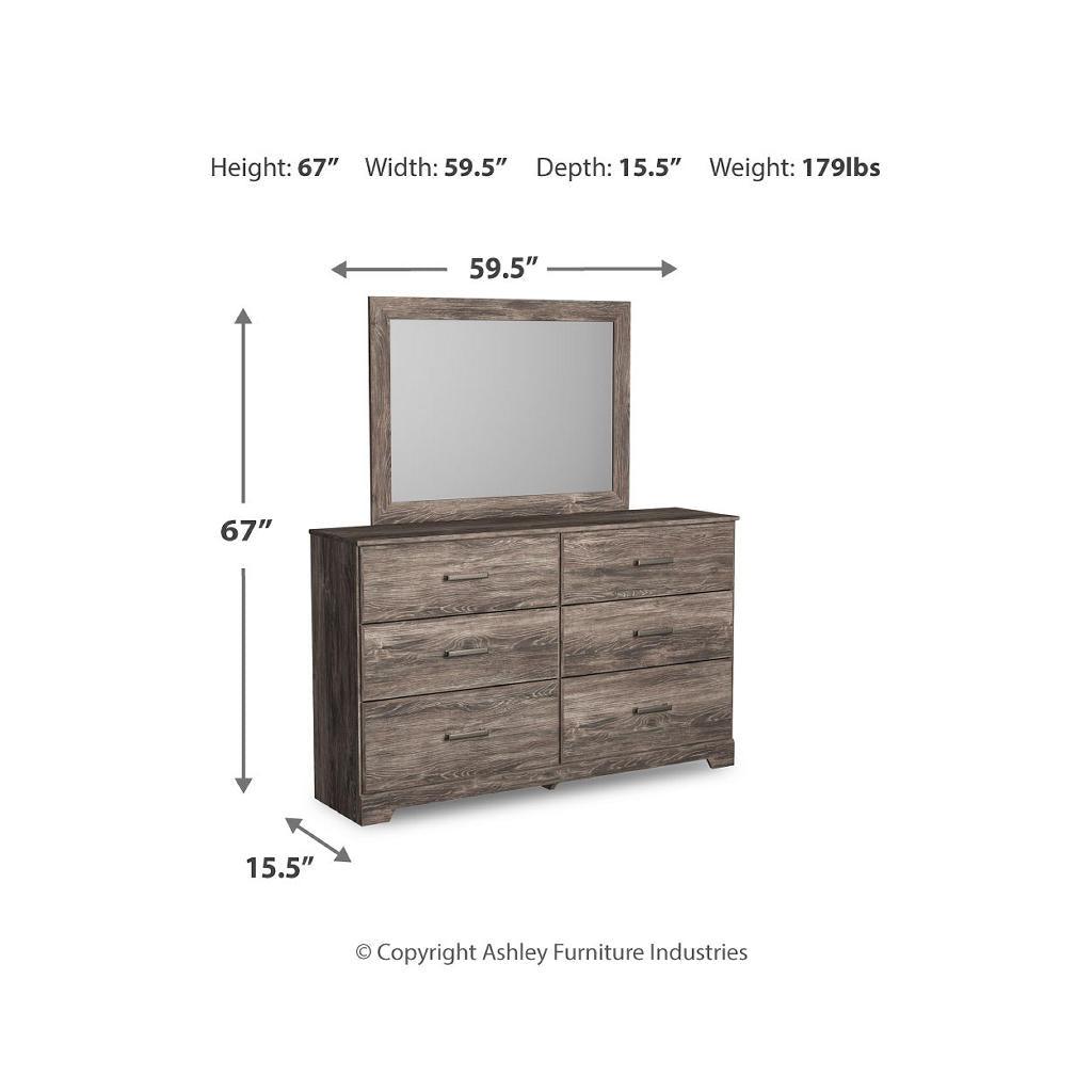 Ralinksi Dresser and Mirror Set — Warm Gray Signature Design by Ashley® Bedroom