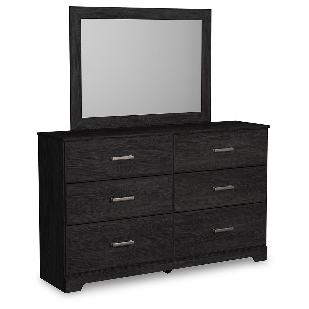 Belachime Dresser and Mirror Set (B1) — Charcoal Signature Design by Ashley® Bedroom