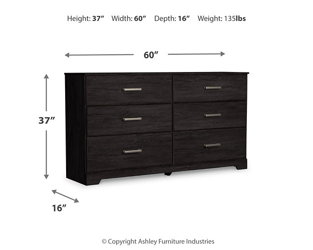 Belachime Full Panel Bed with Dresser and 2 Nightstands