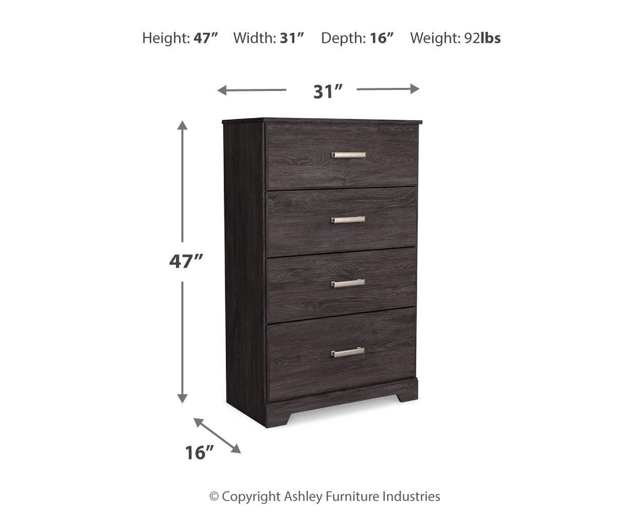 Belachime Full Panel Bed, Dresser, Chest and 2 Nightstands