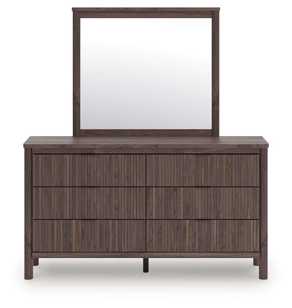 Pamytta Full Upholstered Platform Bed, Dresser and Mirror Signature Design by Ashley® Bedroom