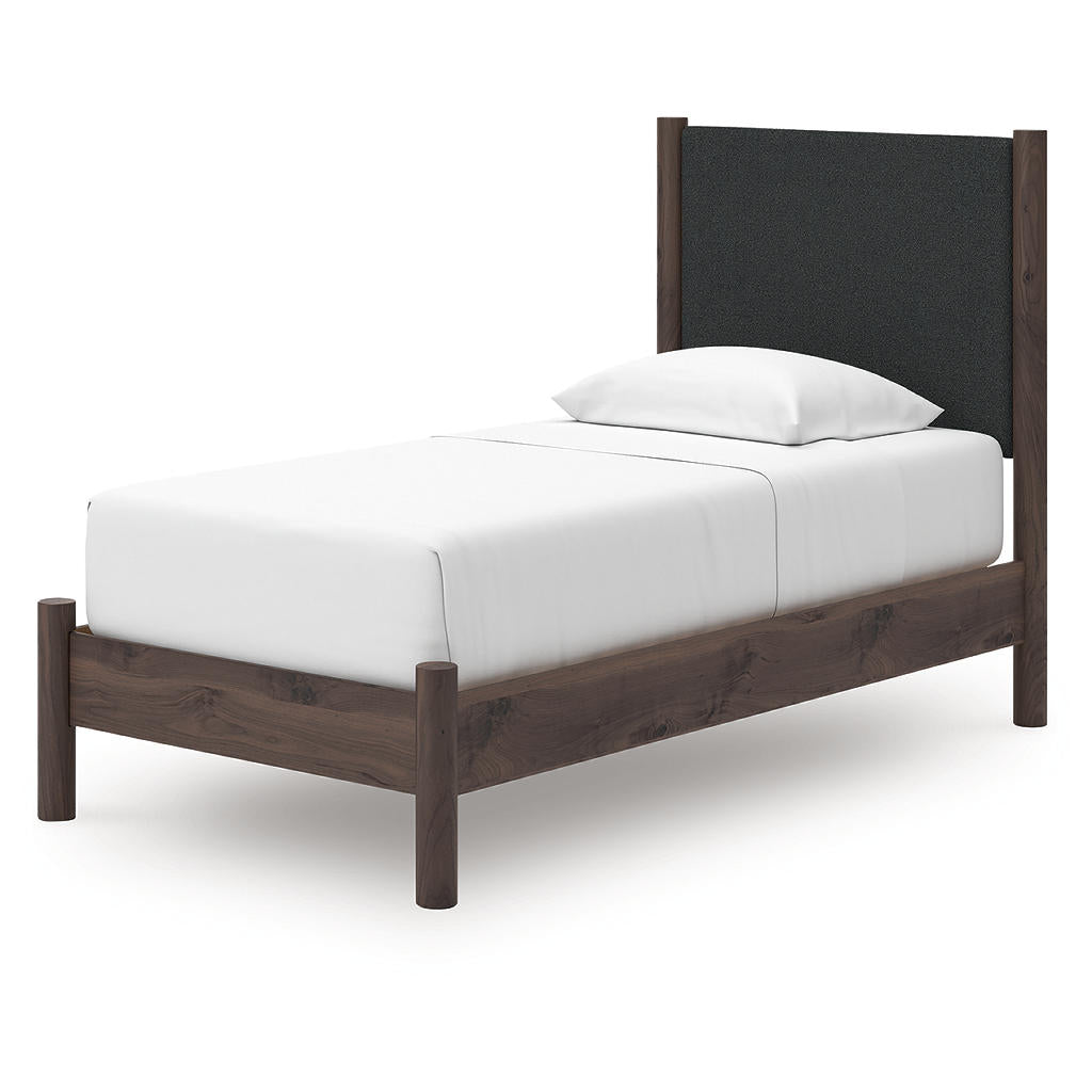 Pamytta Twin Upholstered Panel Platform Bed Signature Design by Ashley® Beds