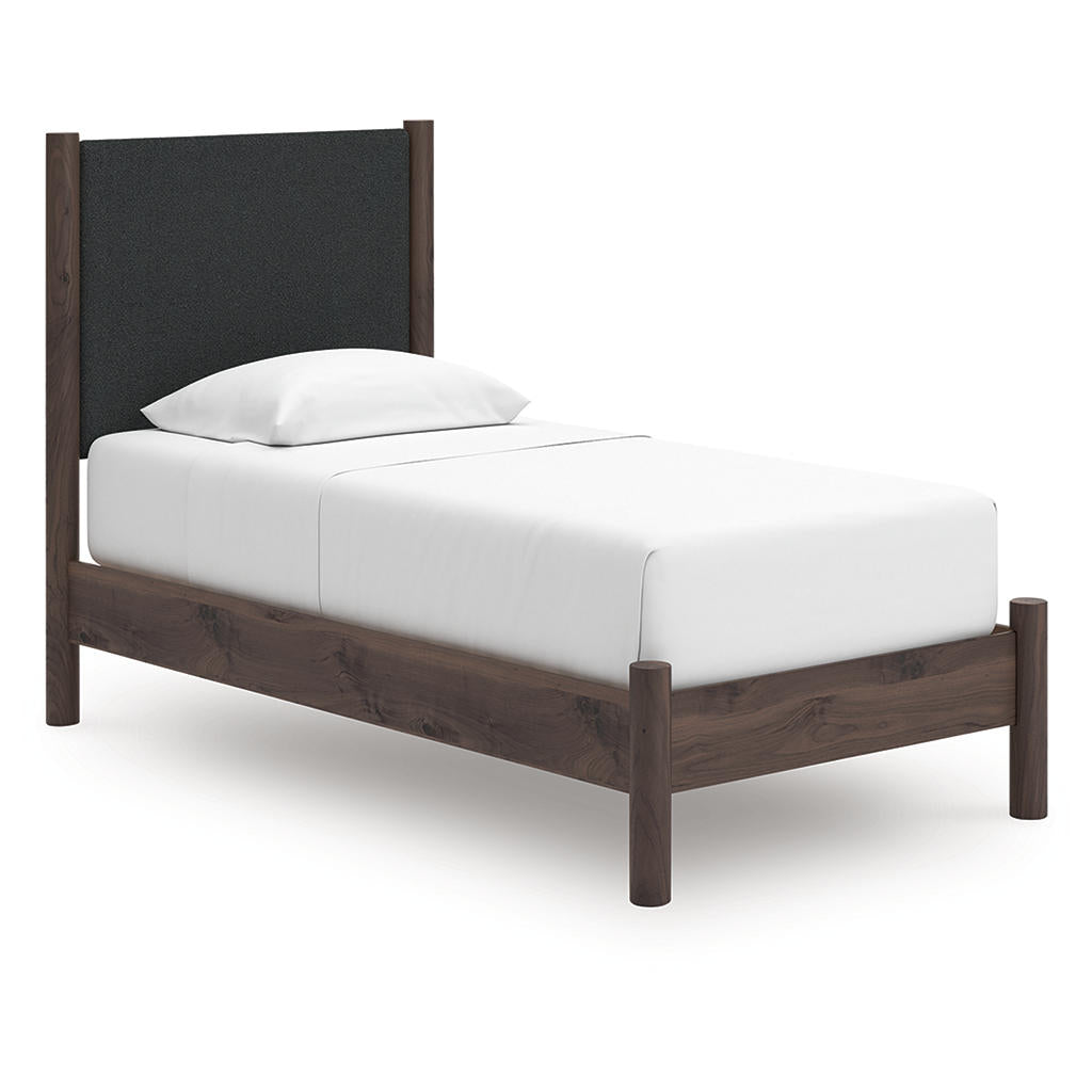 Pamytta Twin Upholstered Panel Platform Bed Signature Design by Ashley® Beds