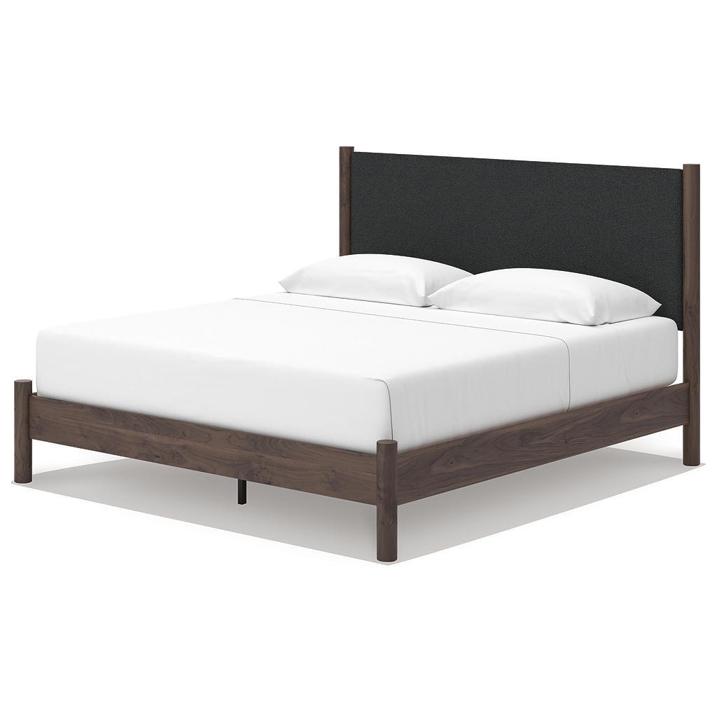 Pamytta King Upholstered Panel Platform Bed Signature Design by Ashley® Bedroom