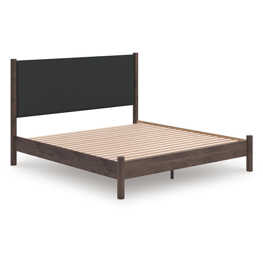Pamytta King Upholstered Panel Platform Bed Signature Design by Ashley® Bedroom