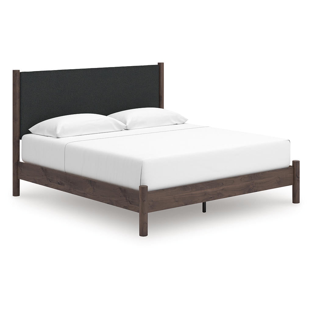Pamytta King Upholstered Panel Platform Bed Signature Design by Ashley® Bedroom