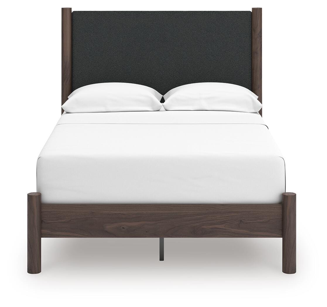 Pamytta Full Upholstered Platform Bed, Dresser and Mirror Signature Design by Ashley® Bedroom