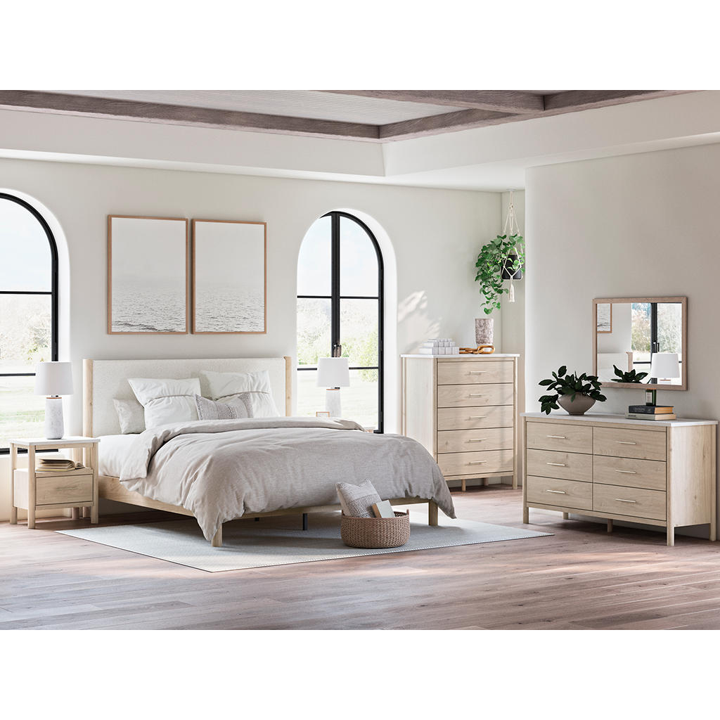 Cadmori King Upholstered Panel Bed Signature Design by Ashley® Bedroom