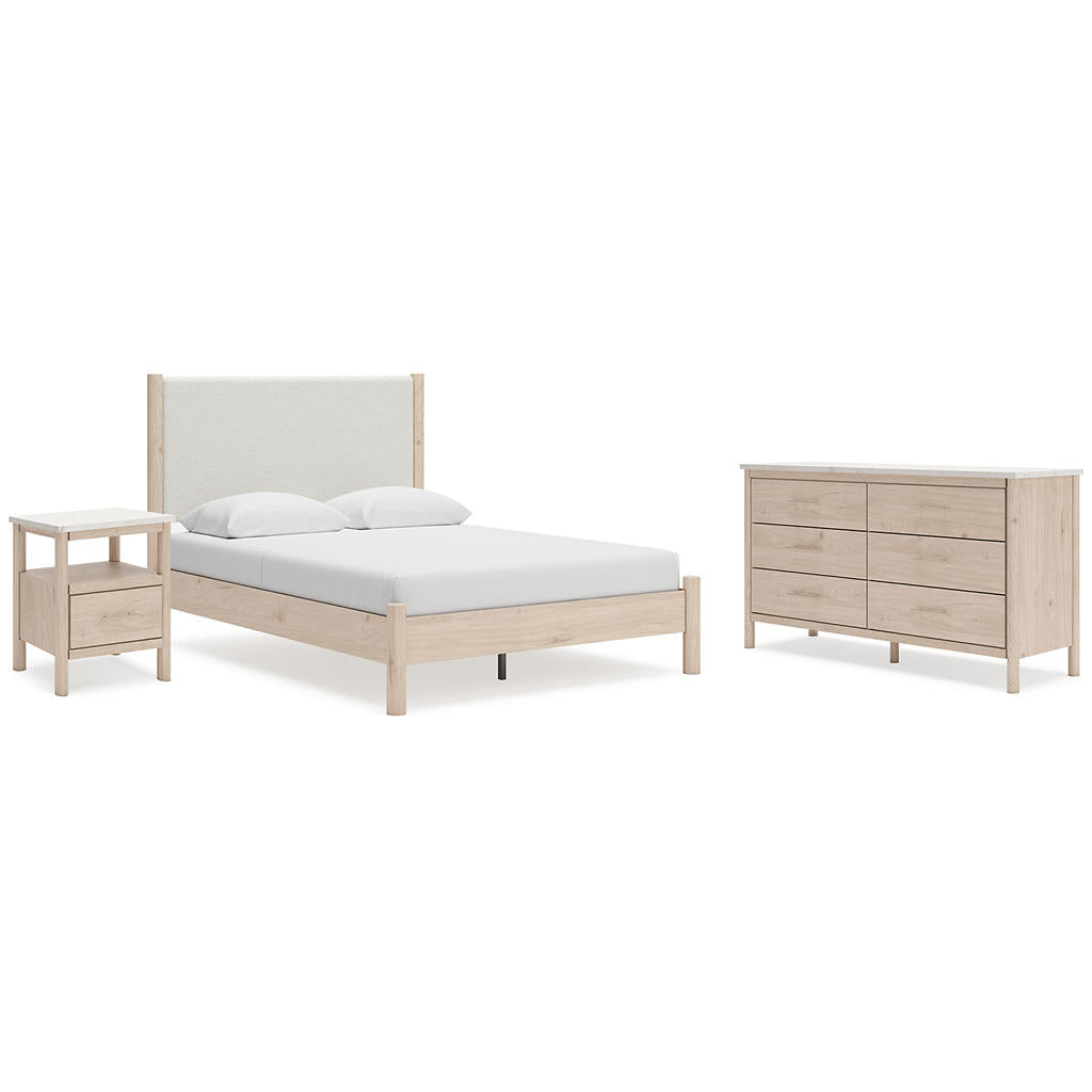 Cadmori Queen Upholstered Panel Bed, Dresser and Nightstand Signature Design by Ashley® Uncategorized