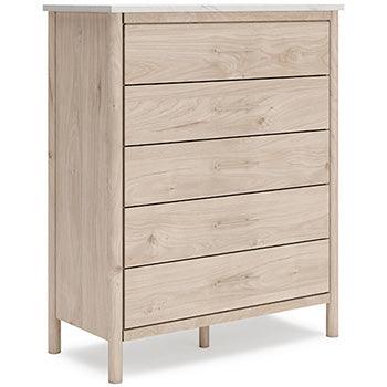 Cadmori Chest of Drawers — Marble Top on Round Posts Signature Design by Ashley® Bedroom