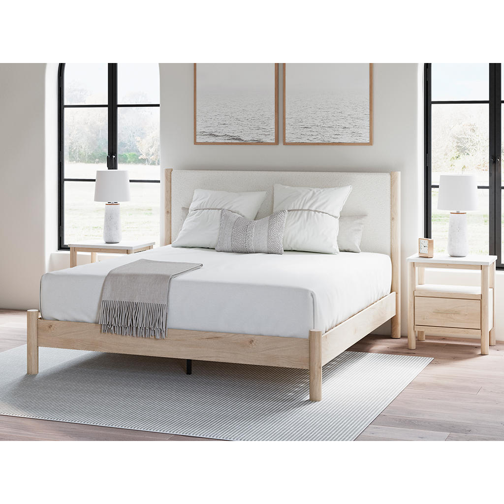 Cadmori King Upholstered Panel Bed, Dresser, Mirror and Nightstand Signature Design by Ashley® Uncategorized