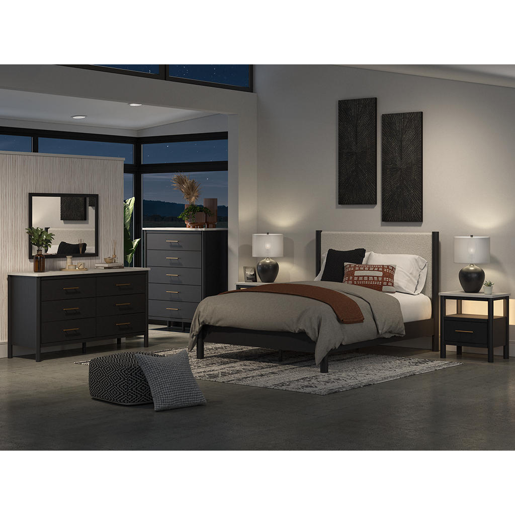 Cadmori Queen Upholstered Panel Bed Signature Design by Ashley® Bedroom
