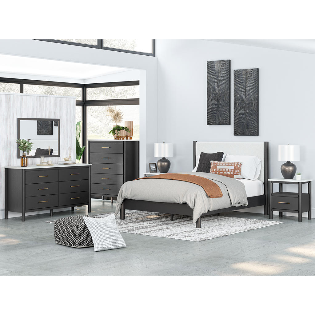 Cadmori Queen Upholstered Panel Bed Signature Design by Ashley® Bedroom