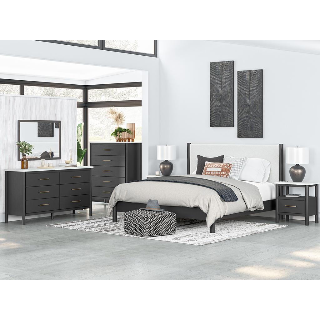 Cadmori King Upholstered Panel Bed Signature Design by Ashley® Bedroom