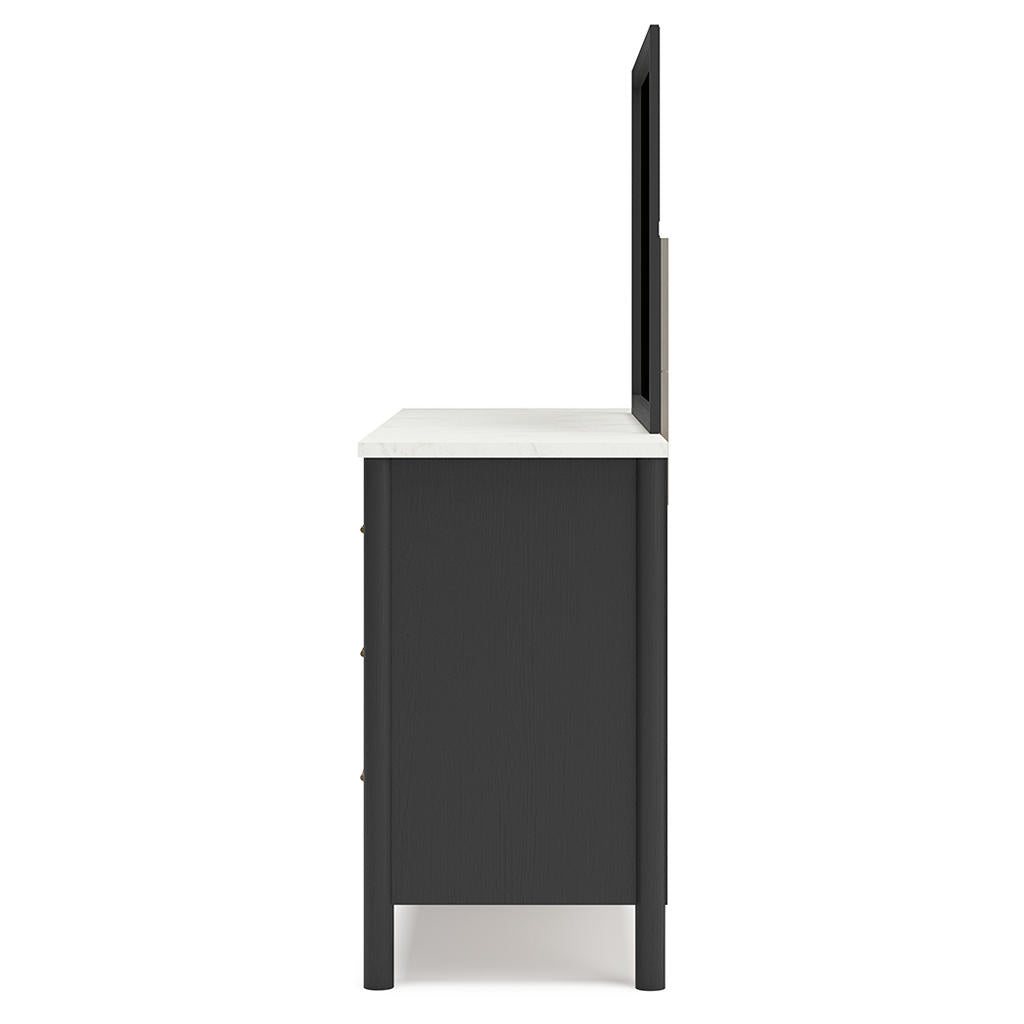 Cadmori King Upholstered Panel Bed, Dresser and Mirror Signature Design by Ashley® Uncategorized