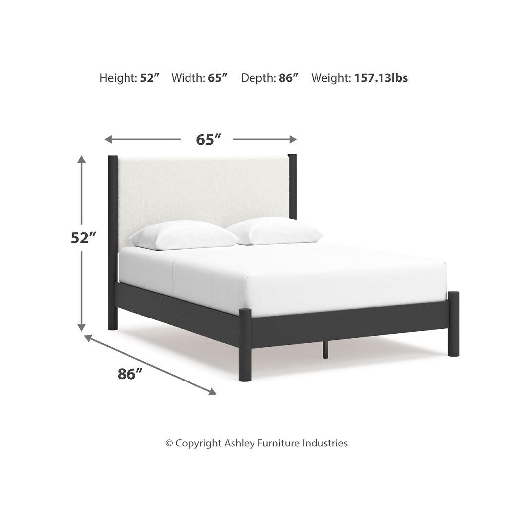 Cadmori Queen Upholstered Panel Bed, Dresser and Mirror Signature Design by Ashley® Uncategorized