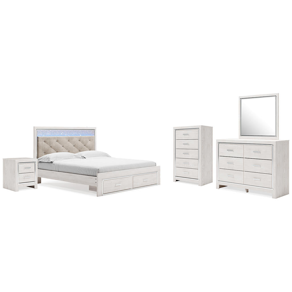 Altyra King Upholstered Storage Bed, Dresser, Mirror, Chest, and Nightstand Signature Design by Ashley® Uncategorized