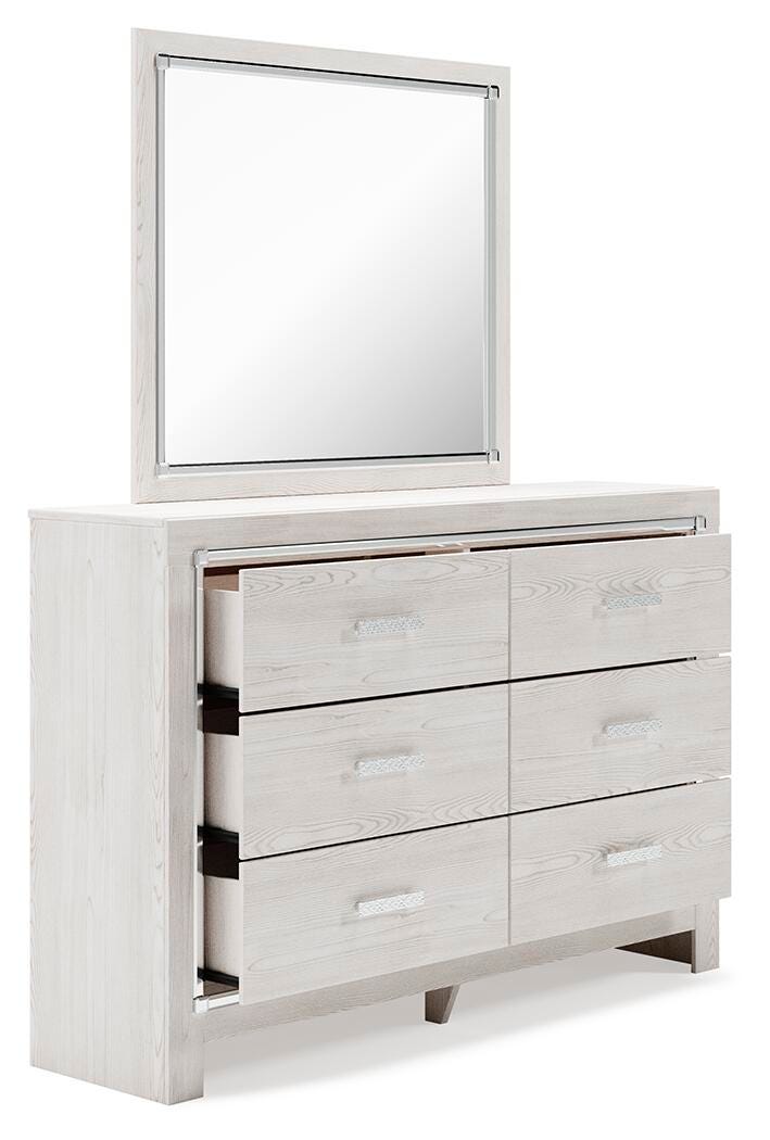 Altyra Queen Upholstered Panel Storage Bed, Dresser and Mirror Signature Design by Ashley® Bedroom