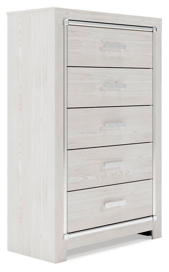 Altyra Full Panel Bed, Dresser, Mirror and Chest — White 4-Piece Signature Design by Ashley® Bedroom