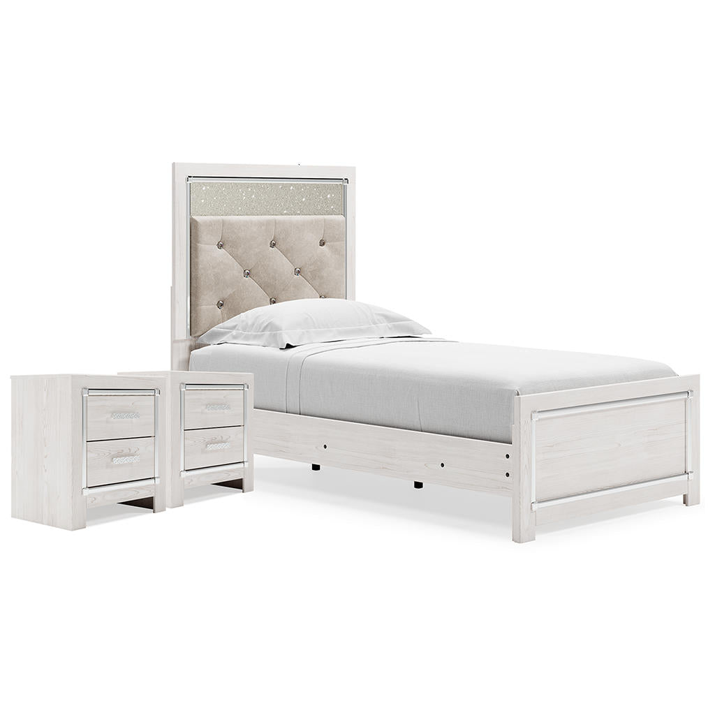 Altyra Twin Upholstered Panel Bed and 2 Nightstands Signature Design by Ashley® Uncategorized