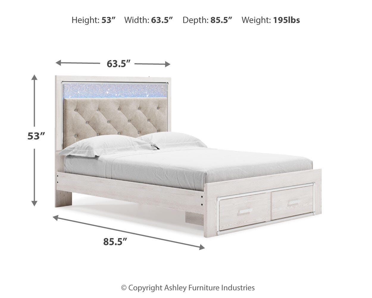Altyra Queen Upholstered Panel Storage Bed, Dresser and Mirror Signature Design by Ashley® Bedroom