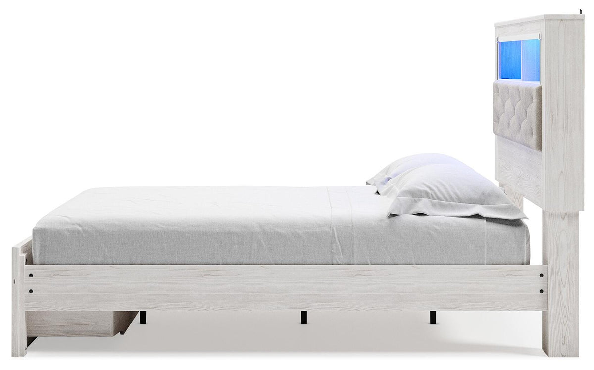 Altyra Queen Bookcase Storage Bed, Chest and 2 Nightstands
