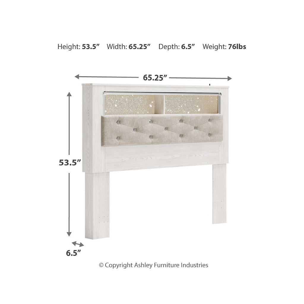 Altyra Queen Upholstered Panel Bookcase Headboard Signature Design by Ashley® Bedroom