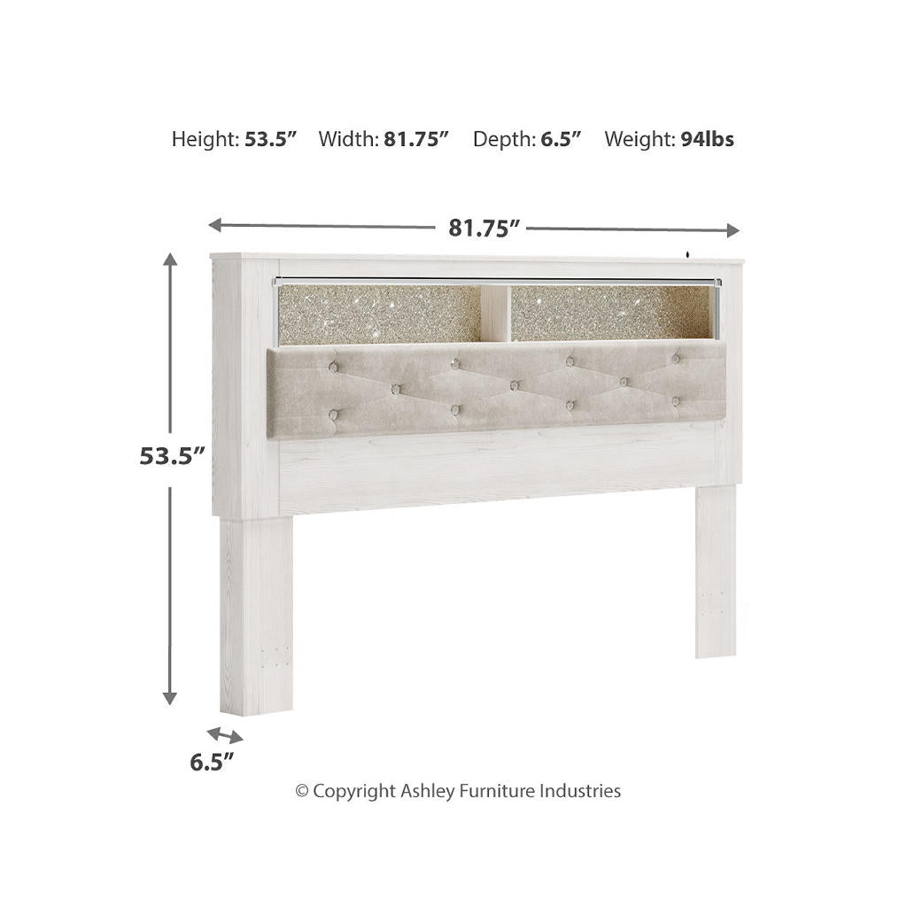 Altyra King Upholstered Panel Bookcase Headboard Signature Design by Ashley® Bedroom