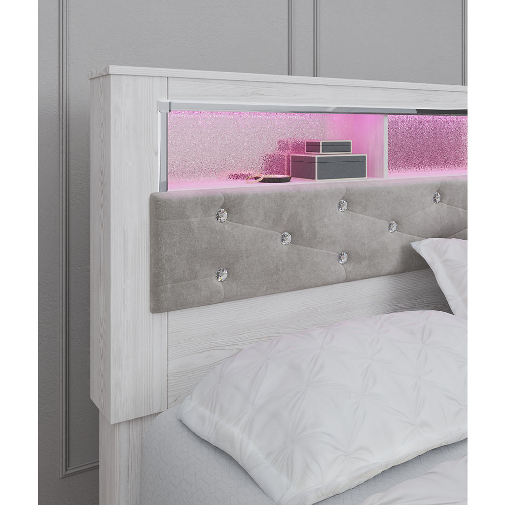 Altyra King Upholstered Panel Bookcase Headboard Signature Design by Ashley® Bedroom