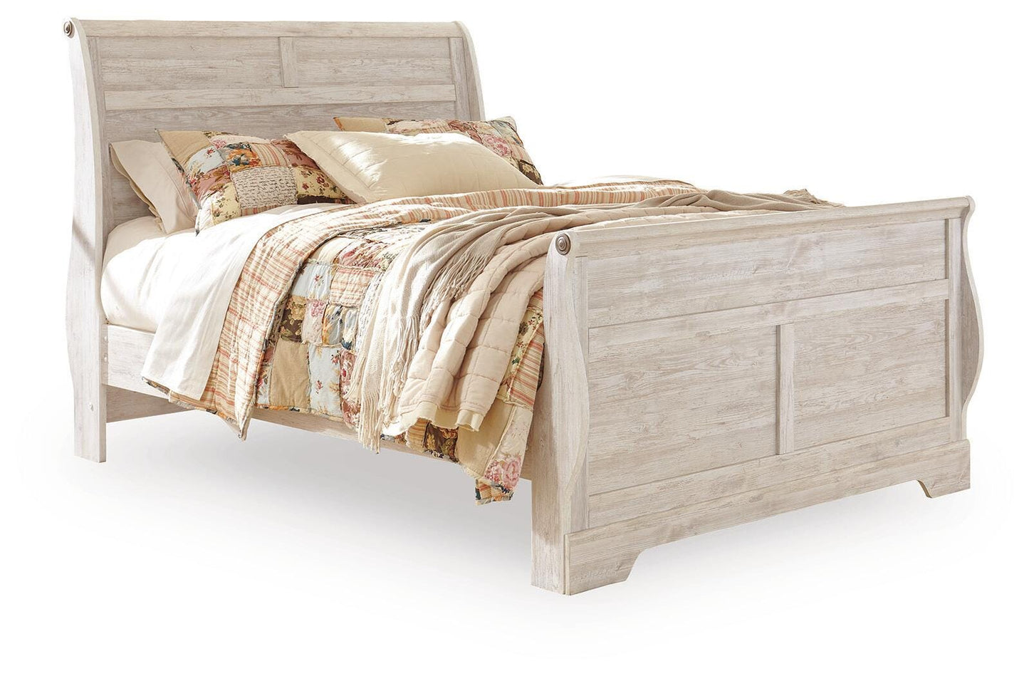 Willowton Queen Sleigh Bed, Dresser and Mirror — 3-Piece Set