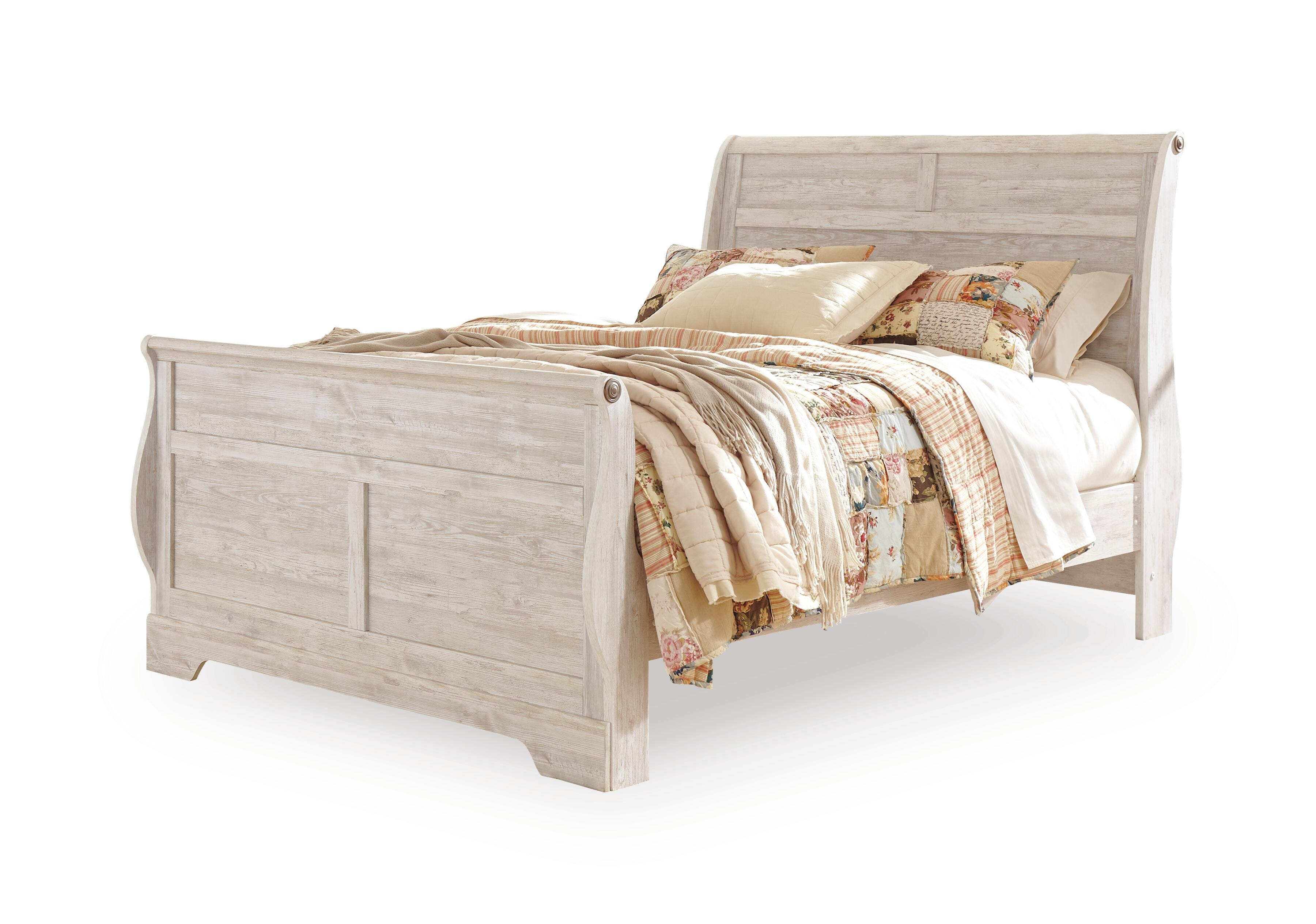 Willowton Queen Sleigh Bed, Dresser and Mirror — 3-Piece Set