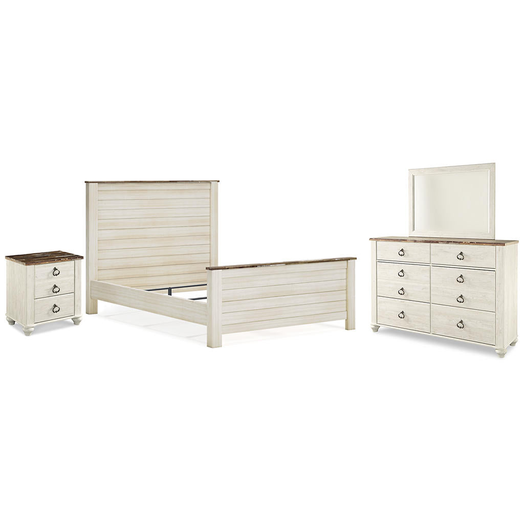 Willowton Queen Panel Bed, Dresser, Mirror, and Nightstand Signature Design by Ashley® Uncategorized