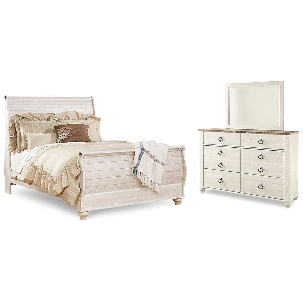 Willowton Queen Sleigh Bed, Dresser and Mirror Signature Design by Ashley® Uncategorized