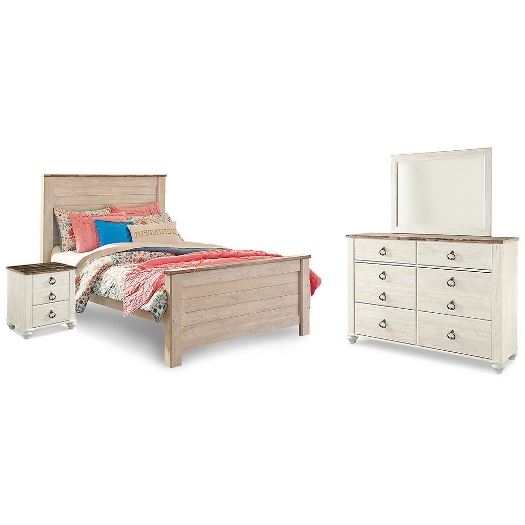 Willowton Full Panel Bed, Dresser, Mirror, Chest and Nightstand Signature Design by Ashley® Uncategorized