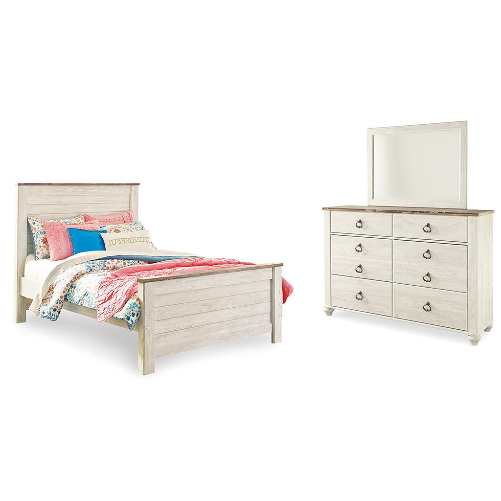 Willowton Full Panel Bed, Dresser and Mirror Signature Design by Ashley® Uncategorized