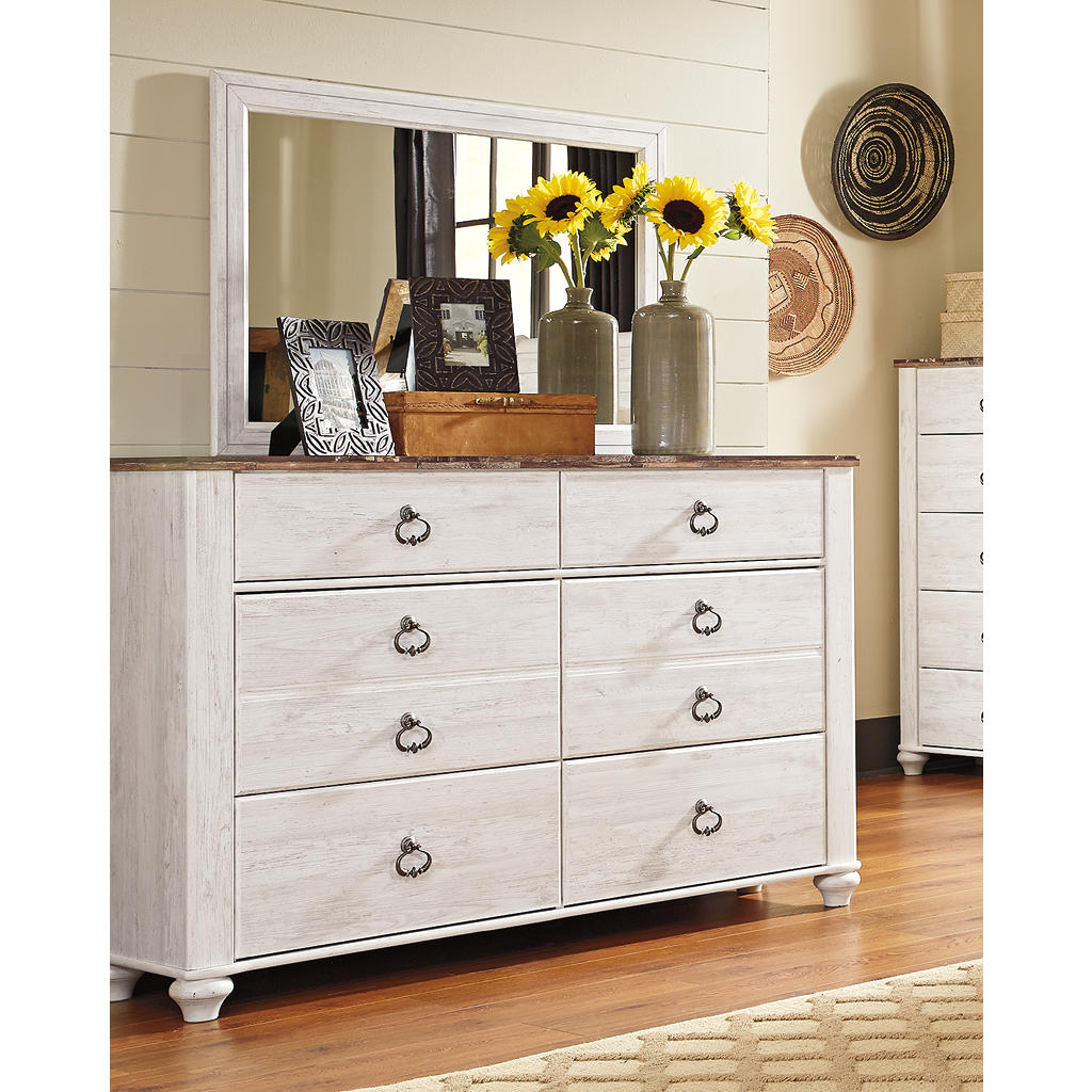 Willowton Full Panel Bed, Dresser, Mirror, 2 Chests and nightstand Signature Design by Ashley® Uncategorized