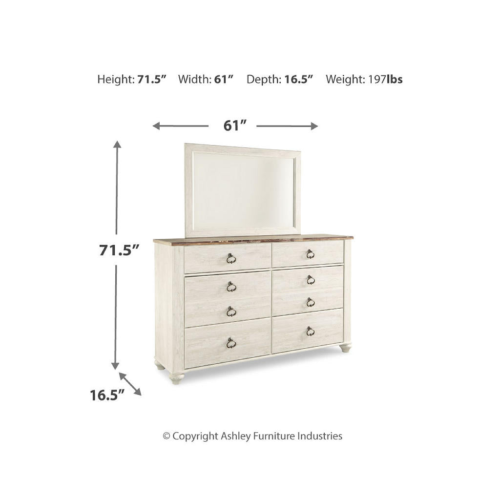Willowton Full Panel Bed, Dresser and Mirror Signature Design by Ashley® Uncategorized