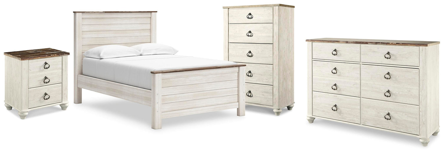 Willowton Full Panel Bed, Dresser, Chest and Nightstand Signature Design by Ashley® Bedroom