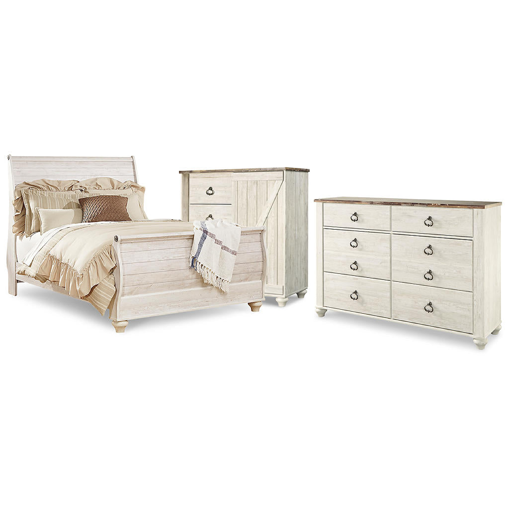 Willowton Queen Sleigh Bed, Dresser and Chest Signature Design by Ashley® Uncategorized