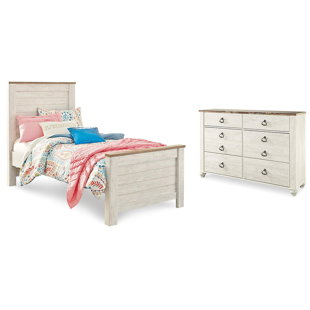 Willowton Twin Panel Bed and Dresser Signature Design by Ashley® Uncategorized