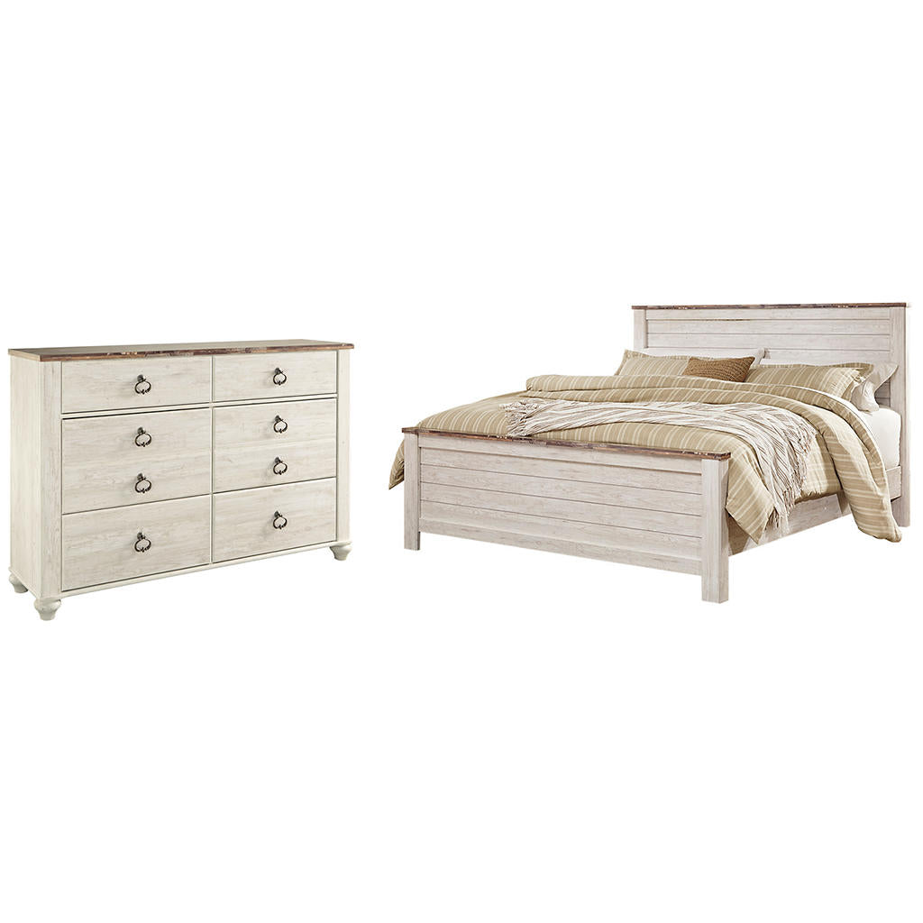 Willowton King Panel Bed with Dresser