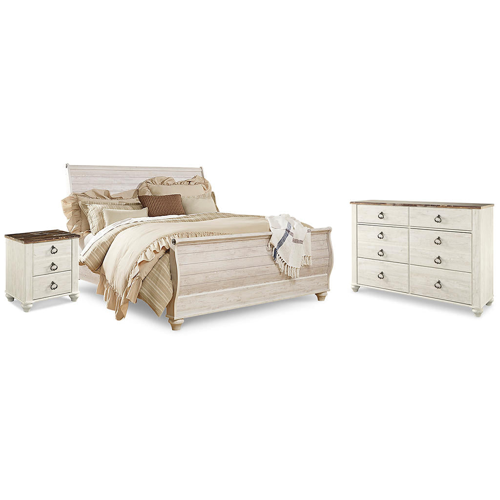 Willowton King Sleigh Bed, Dresser and Nightstand Signature Design by Ashley® Uncategorized