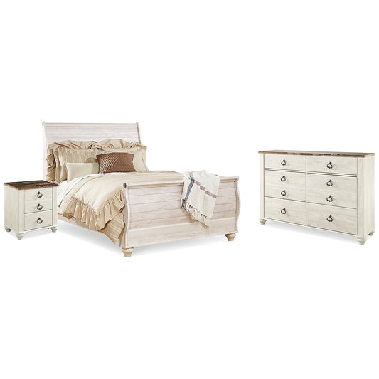 Willowton Queen Sleigh Bed, Dresser and Nightstand Signature Design by Ashley® Uncategorized