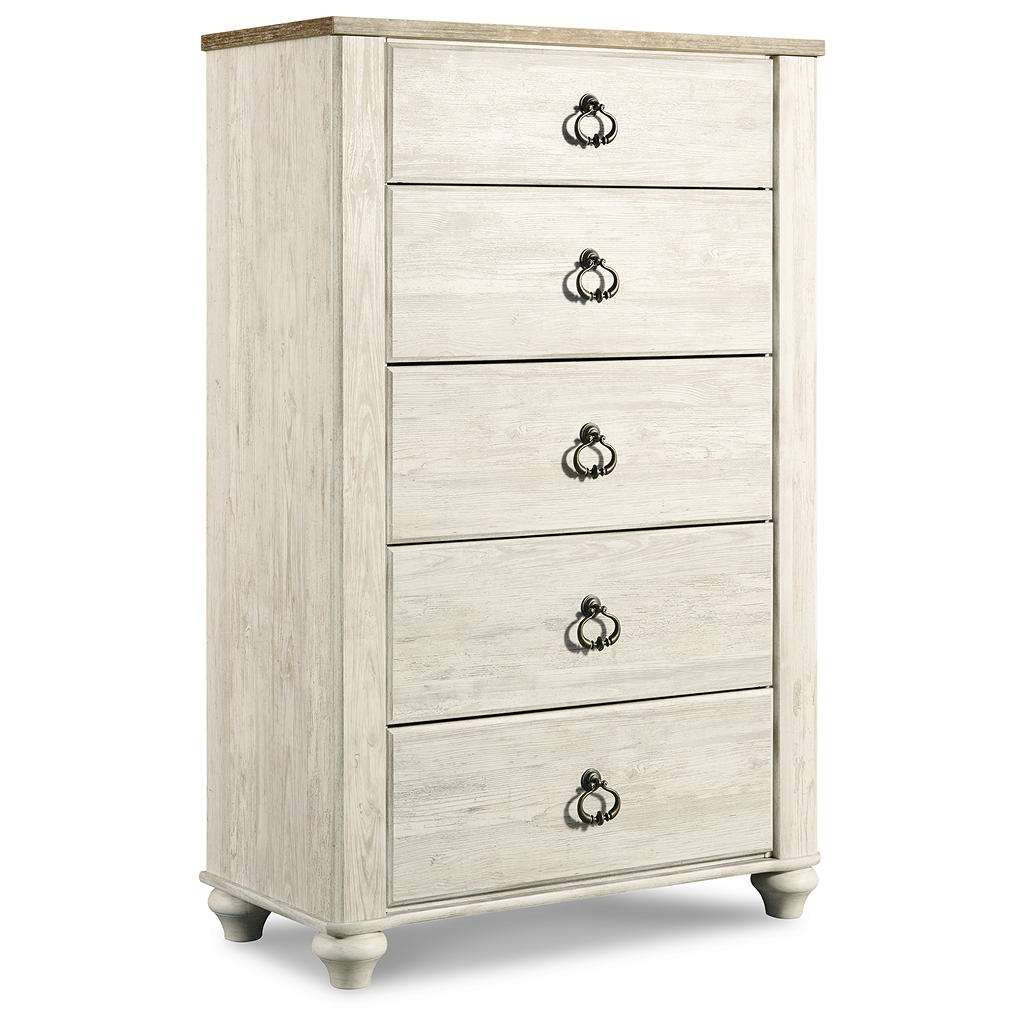 Willowton Full Panel Bed with storage, Dresser, Mirror, Chest and Nightstand Signature Design by Ashley® Uncategorized